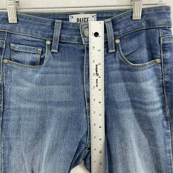 Paige Ankle Skinny Jeans Women's Sz 25 Blue Mid-Rise Medium Wash Stretch Denim - Picture 4 of 12